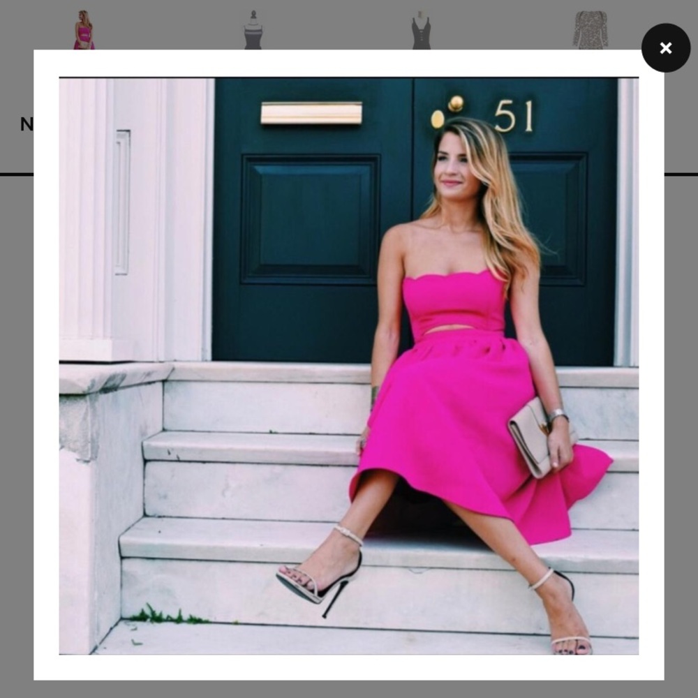 Revolve Strapless Pink Cocktail Dress